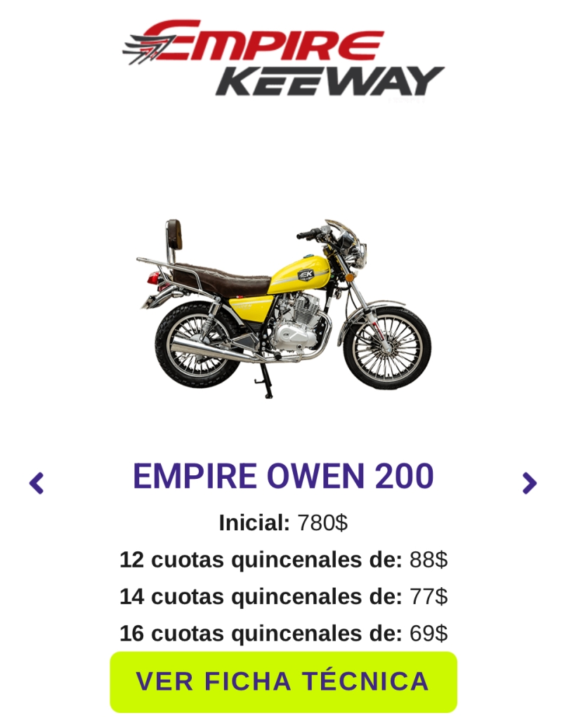 Comprar una EK financiada en MotosYes