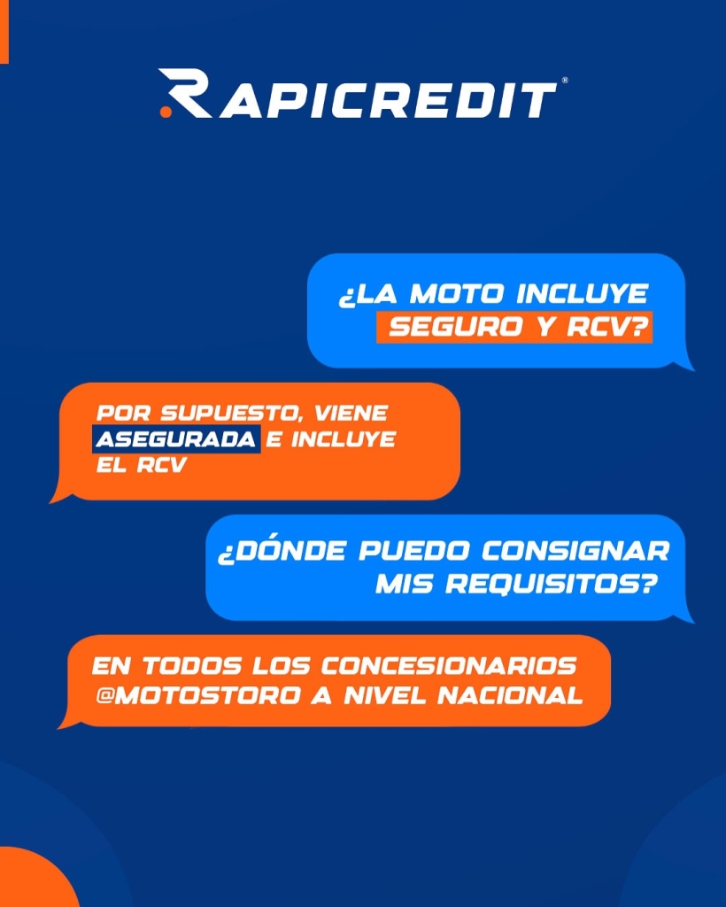 Motos Toro y Rapicredit ofrecen créditos para sus modelos