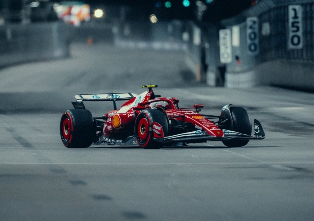 Hamilton tuvo un rendimiento deficiente en el GP de Las Vegas. Foto: Ferrari