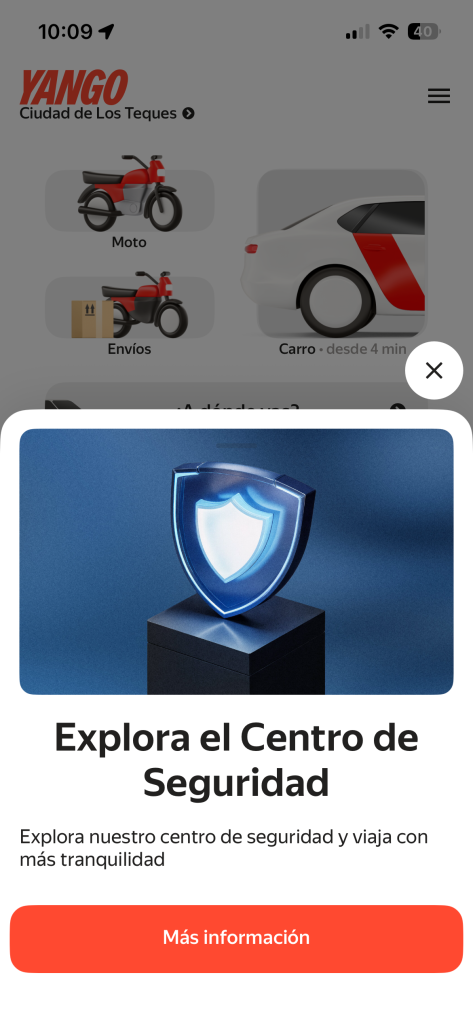 Yango lanza una nueva función de seguridad