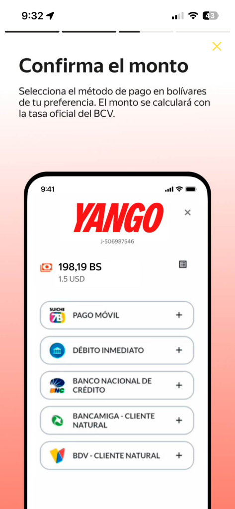 Yango lanza el botón de pago anticipado en su app