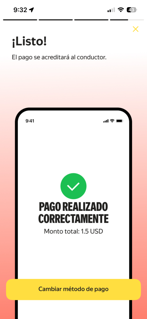 Yango lanza el botón de pago anticipado en su app