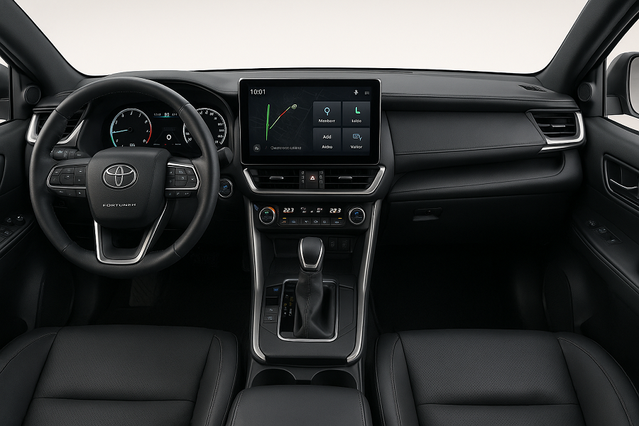 Así podría verse el interior de la nueva Toyota Fortuner 2026