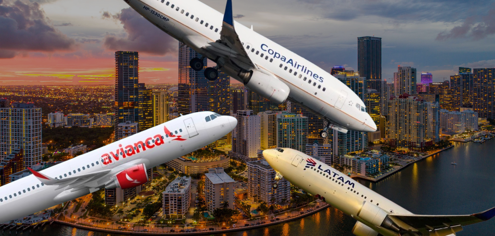 ¿Cuánto cuesta viajar a Miami, desde Caracas, con Copa Airlines, Avianca y LATAM?