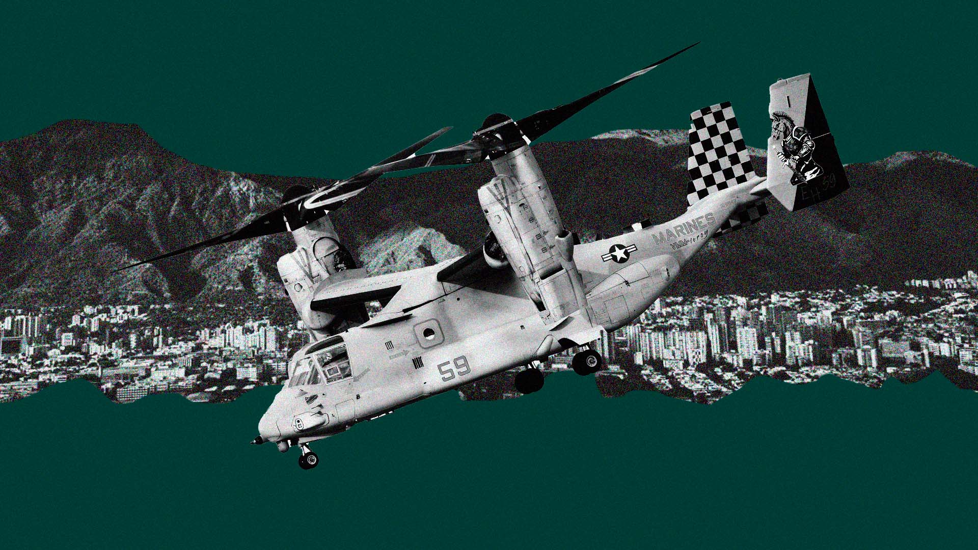 Así es el MV-22B Osprey que sobrevoló Caracas