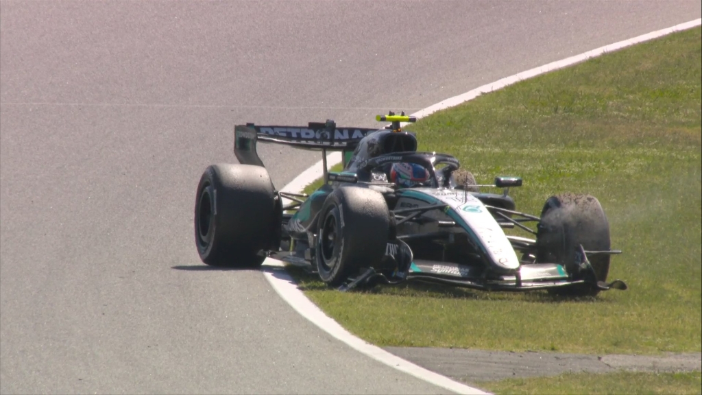 Antonelli quedó fuera de carrera, por un fallo en la UP, a falta de 3 vueltas para el final. Foto: F1